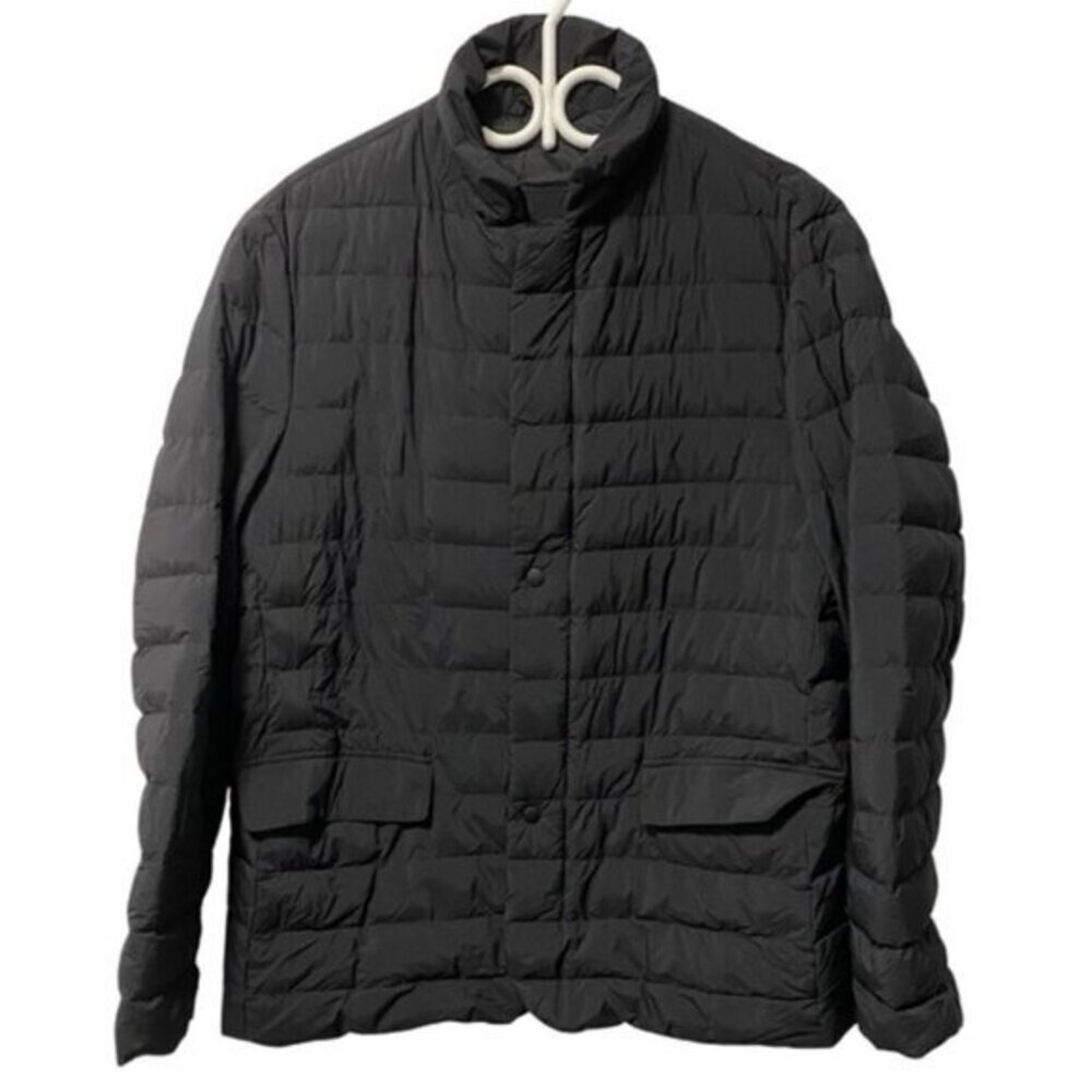 Massimo Dutti Lightweight Water-Resistant Parka Black Size XL — Feather Blend